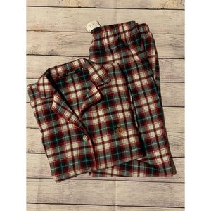 Lauren Ralph Lauren 2 Piece PJ Set Plaid Size M